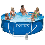 Intex Metal Frame Pool Zwembad Met Pomp - 366 X 76 Cm - Blauw
