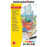 Eberhard Faber Aquarelpotlood Metaaletui A 12 Stuks Met Penseel - Wit