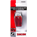 Simson Achterlicht Mini Batterij Spatbord - Rood