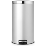 Brabantia Silent Pedaalemmer 45 Liter Met Kunststof Binnenemmer - Metallic Grey / Brilliant Steel - Grijs