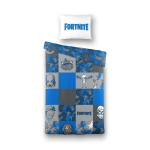 Divers Fortnite Faces - Dekbedovertrek Dekbedovertrek - Blauw