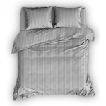 Satin D'or Dekbedovertrek Streep Silver-260x200/220 - Grijs