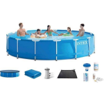 Intex Zwembad Voordeelpakket: Frame Pool - 300 X 200 X 75 Cm - Blauw