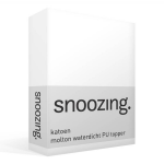 Snoozing Katoen Molton Waterdicht Pu Topper Hoeslaken - 100% Katoen - 1-persoons (100x210/220 Cm) - - Wit