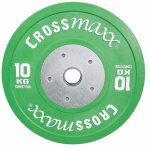 Lifemaxx Crossmaxx Competition Bumper Plate - 50 Mm - 10 Kg - Groen
