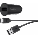 Belkin Boost Up Car Charger Plus USB-C-kabel Quick Charge 3.0 - Negro