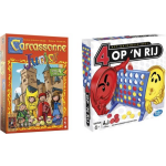 Hasbro Spellenbundel - Bordspel - 2 Stuks - Carcassonne Junior & 4 Op 'N Rij