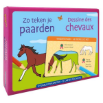 Zo teken je paarden - 12 sjabloonkaarten / Dessine des chevaux - 12 cartes pochoirs
