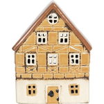 Clayre & Eef Waxinelichthouder - 16*9*21 Cm - Multi - Keramiek - - 6ce1151 - Beige