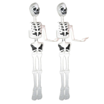 Funny Fashion Opblaasbaar Skelet/geraamte 2 Stuks Halloween Decoratie 180 Cm - Opblaasfiguren