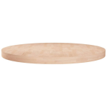 Vidaxl Tafelblad Rond Ø70x4 Cm Onbehandeld Massief Eikenhout - Bruin