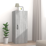 Vidaxl Wandkast 34,5x34x90 Cm Bewerkt Hout Sonoma Eikenkleurig - Gris