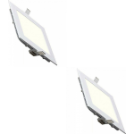 BES LED Led Downlight Slim - Inbouw Vierkant 3w - Natuurlijk Wit 4200k - Mat Wit Aluminium - 89mm