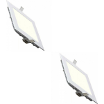 BES LED Led Downlight Slim - Inbouw Vierkant 12w - Natuurlijk Wit 4200k - Mat Wit Aluminium - 170mm