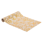 Kerst Thema Diner Tafelloper - Goud/ - Gouden Sterren - 28 X 300 Cm - Tafellakens - Beige