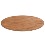 Vidaxl Tafelblad Rond Ø80x1,5 Cm Bewerkt Massief Eikenhout Licht - Marrón