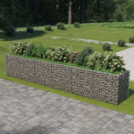 Vidaxl Gabion Plantenbak Verhoogd 540x90x100 Cm Gegalvaniseerd Staal - Silver