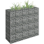 Vidaxl Gabion Plantenbak Verhoogd 90x30x90 Cm Gegalvaniseerd Staal - Plata