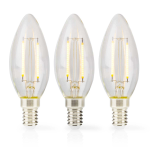 Nedis LED-Filamentlamp E14 | 2 W | 250 lm | 2700 K | 3 stuks | 1 stuks - LBFE14C351P3