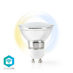 Nedis SmartLife LED Spot | Wi-Fi | GU10 | 400 lm | 5 W | PAR16 | 1 stuks - WIFILW10CRGU10 - Grijs