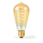 Nedis LED-Filamentlamp E27 | ST64 | 3.8 W | 250 lm | 2100 K | 1 stuks - LBDE27ST64GD2