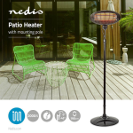 Nedis Patio Verwarmer | 2000 W | IP34 | | 1 stuk - HTPA120EBK - Zwart