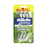 Gillette Sensor3 Sensitive Wegwerpmesjes - Mannen - 6 Stuks