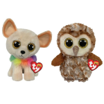 ty - Knuffel - Beanie Buddy - Chewey Chihuahua & Percy Owl