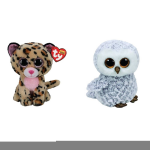 ty - Knuffel - Beanie Boo&apos;s - Livvie Leopard & Owlette Owl