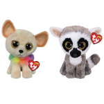 ty - Knuffel - Beanie Buddy - Chewey Chihuahua & Linus Lemur