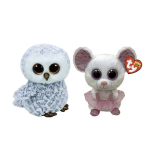 ty - Knuffel - Beanie Boo&apos;s - Owlette Owl & Nina Mouse