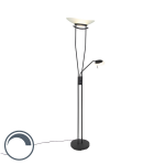 QAZQA Moderne vloerlamp incl. LED - Lexus - Zwart