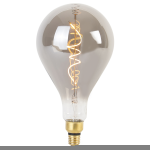 E27 dimbare LED spiraal filament lamp A165 smoke 4W 120 lm 1800K