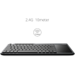 Rapoo - K2600 - draadloos - toetsenbord - touchpad - multimedia - TV - PC - Zwart