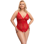 Cottelli Collection Body Met Open Kruisje - Rood