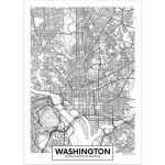Canvas City Map Washington 30x40cm