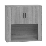 Vidaxl Wandkast 80x33x80 Cm Bewerkt Hout Sonoma Eikenkleurig - Grijs