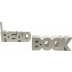 Basic Boekenstandaard/boekenhouder Met Tekst Read Book Wit
