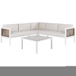 Beliani Borello - Loungeset-wit-aluminium