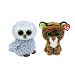 ty - Knuffel - Beanie Boo&apos;s - Owlette Owl & Tiggy Tiger