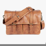 Bronkey Roma brown leather messenger bag