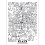 Canvas City Map Atlanta 30x40cm