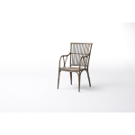 Duke Fauteuil In Bruin Rotan. - Grijs