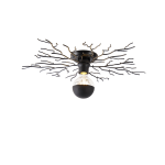 QAZQA Landelijke plafondlamp 60 cm - Forest - Zwart