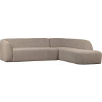 BePureHome Sloping Hoekbank Rechts - Naturel melange - 77x225x87/187 - Bruin