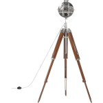vidaXL Vloerlamp driepoot 165 cm massief mangohout - Bruin