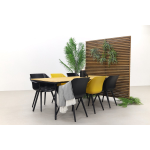 Hartman Sophie Studio Black&yellow/bella 220x95 Cm. - 7-delige Tuinset - Zwart