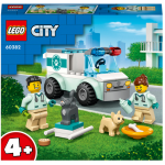 Lego - Juguete Para Construir Furgoneta Veterinaria De Rescate Con Figuras De Perro Y Gato City