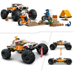 Lego - Coche De Juguete Para Construir Todoterreno 4x4 Aventurero Con Bicicletas De Montaña City
