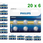 Philips 120 Stuks (20 Blisters A 6st) - 6-pack Cr2032 3v Lithium Knoopcelbatterij